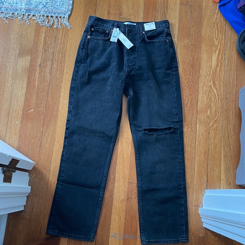 NWT Topshop Black Dad Jeans
